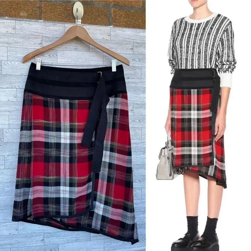 Public School Plaid Asymmetric Tartan preppy aesthetic skirt 6